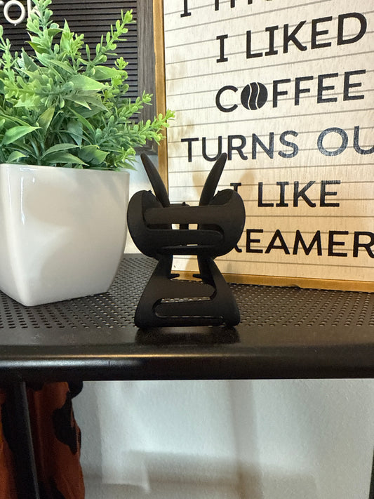 Large flower claw clip