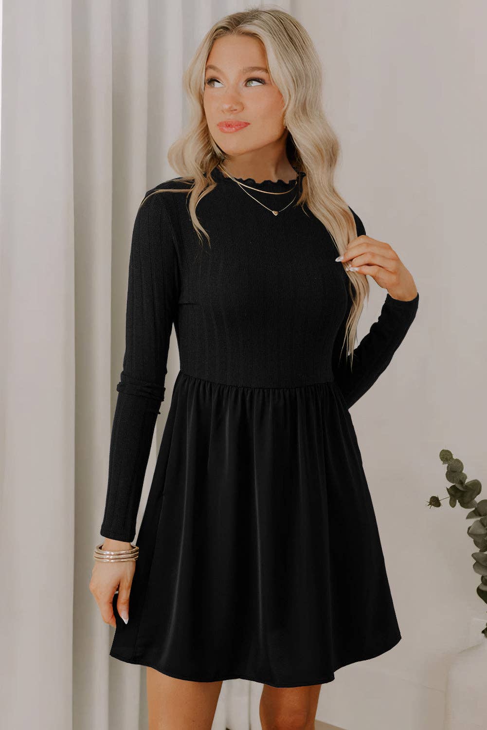 Karen Long Sleeve Mini Dress