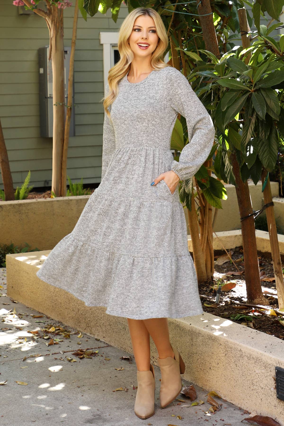 Susan Knit Tiered Dress