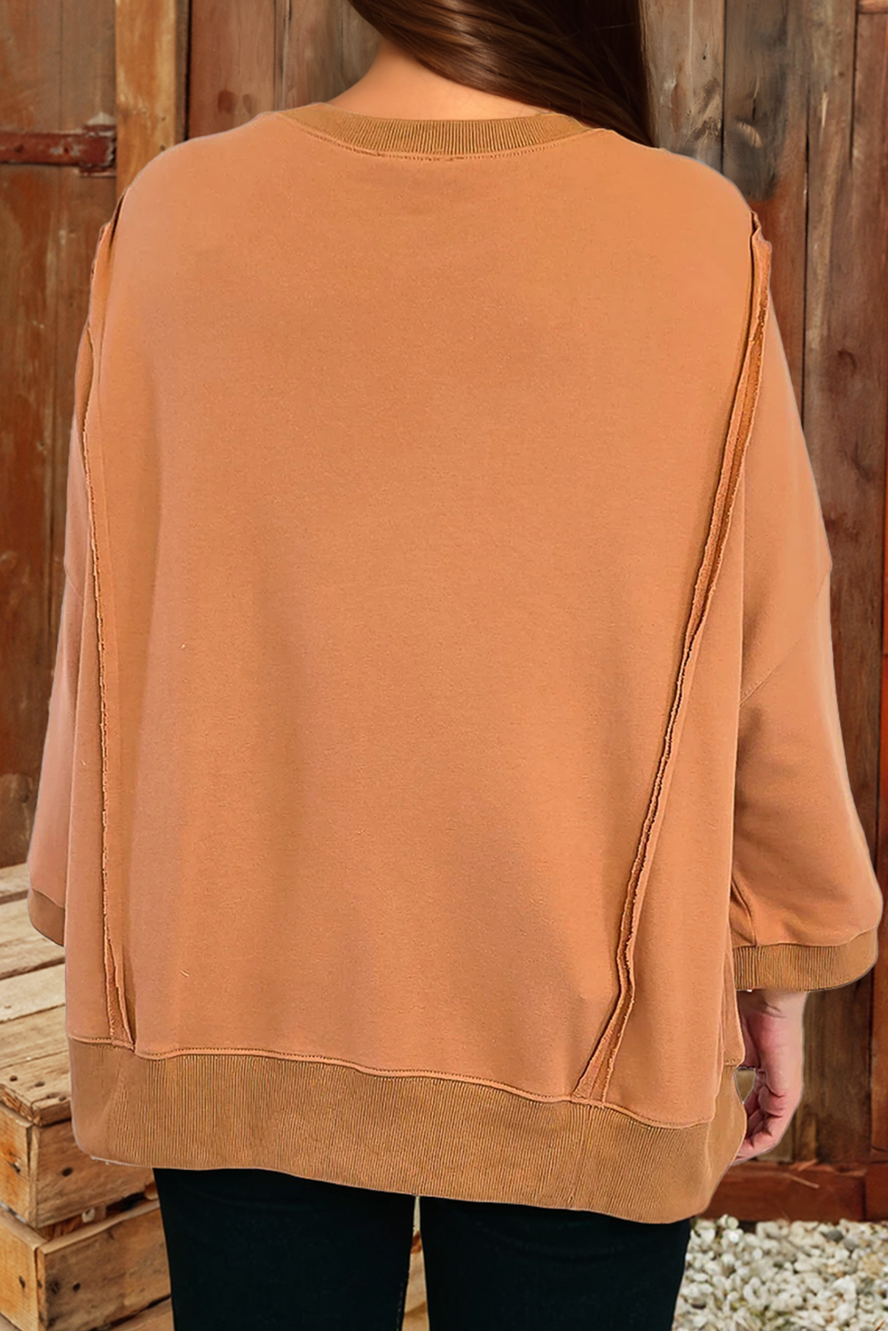 Chelsea Floral Bow Patch Baggy Sweatshirt