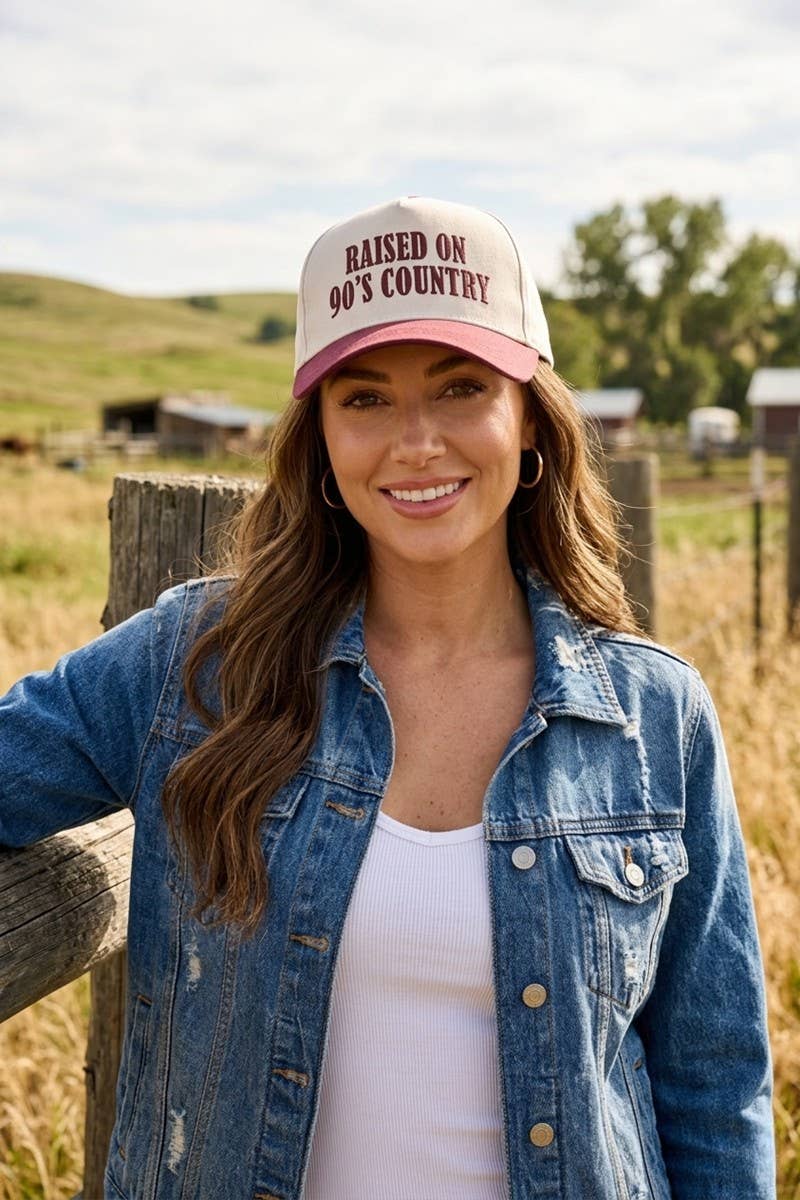 Raised On 90's Country Two Tone Snapback Hat