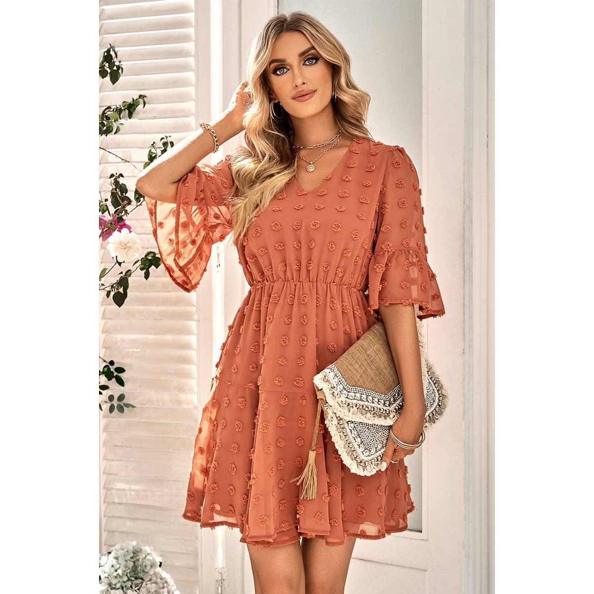 Amber Swiss Dot Dress