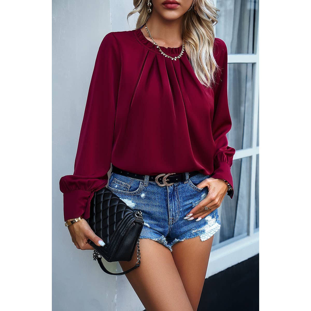 Jaime Elegant Ruffle Blouse