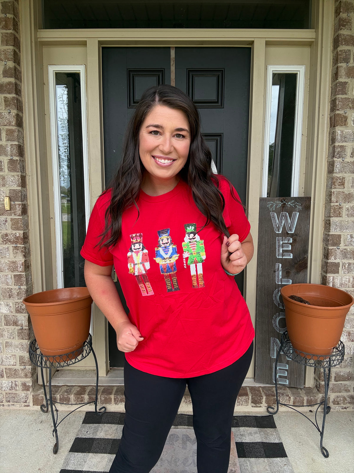 Red Sequin Nutcracker Tee