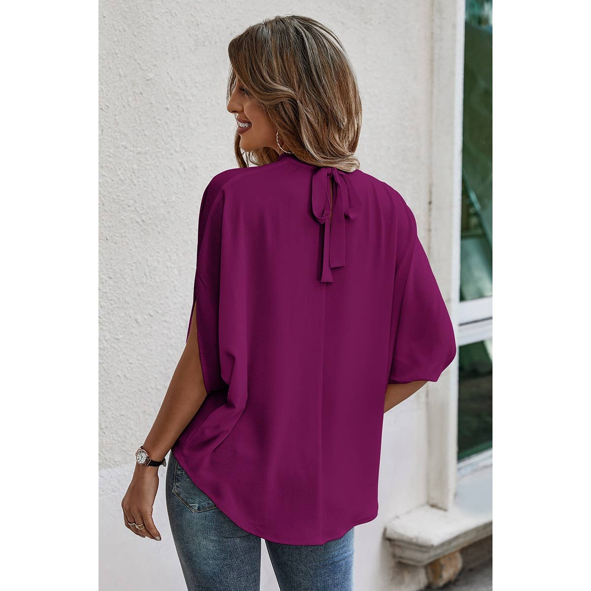 Taylor Cape Short Sleeve Loose Top