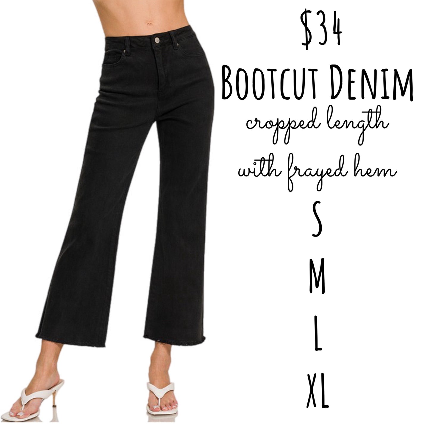 Zenana cropped bootcut denim
