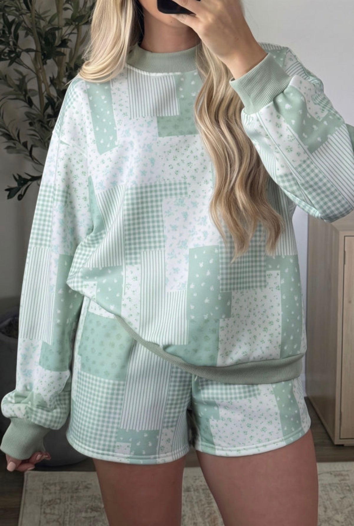 Light Sage Patchwork Set
