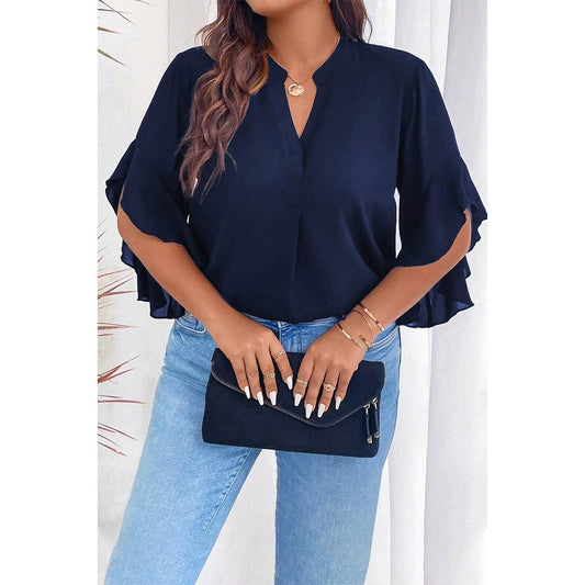 Amanda Ruffle Sleeve Blouse