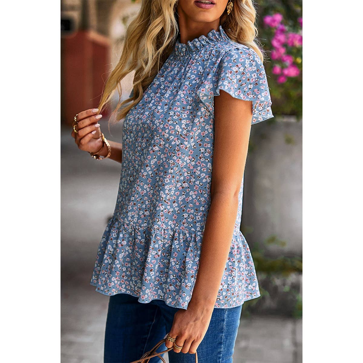 Jean Ruffle Shirt