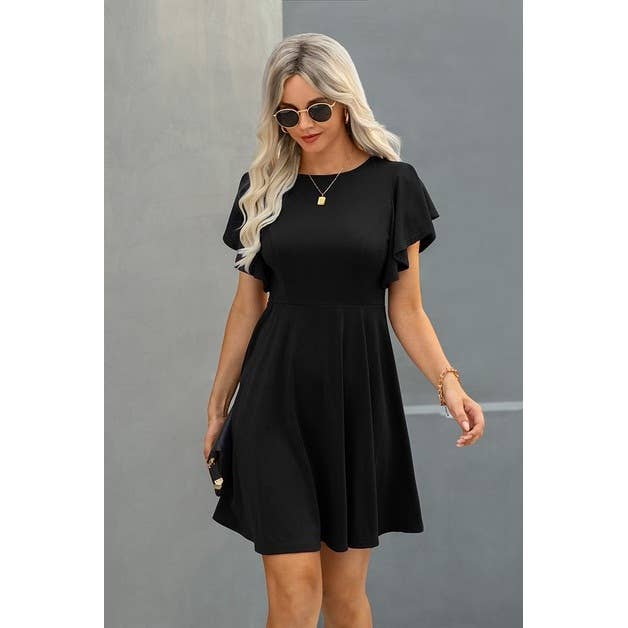 Misty Butterfly Sleeve Dress