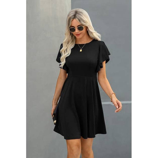 Misty Butterfly Sleeve Dress