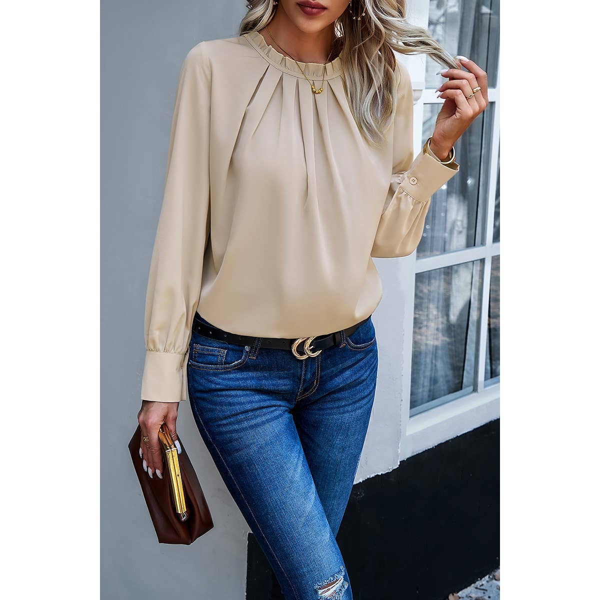 Jaime Elegant Ruffle Blouse