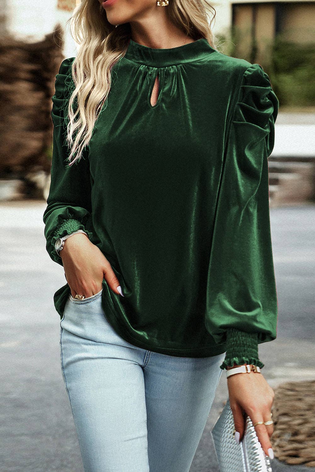 Christi Velvet Blouse