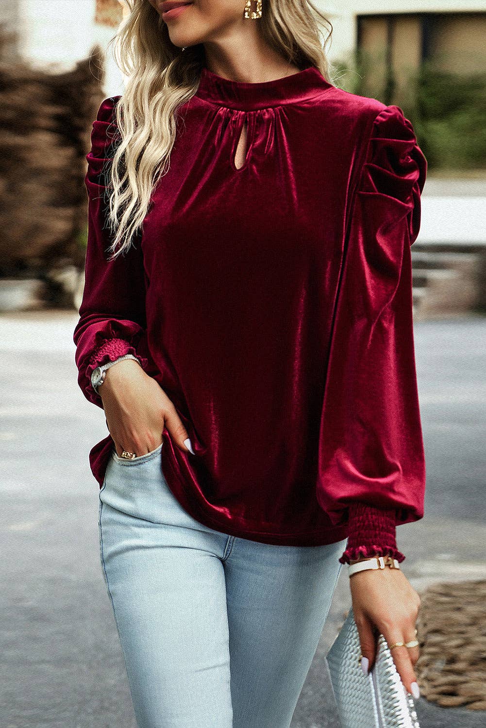Christi Velvet Blouse