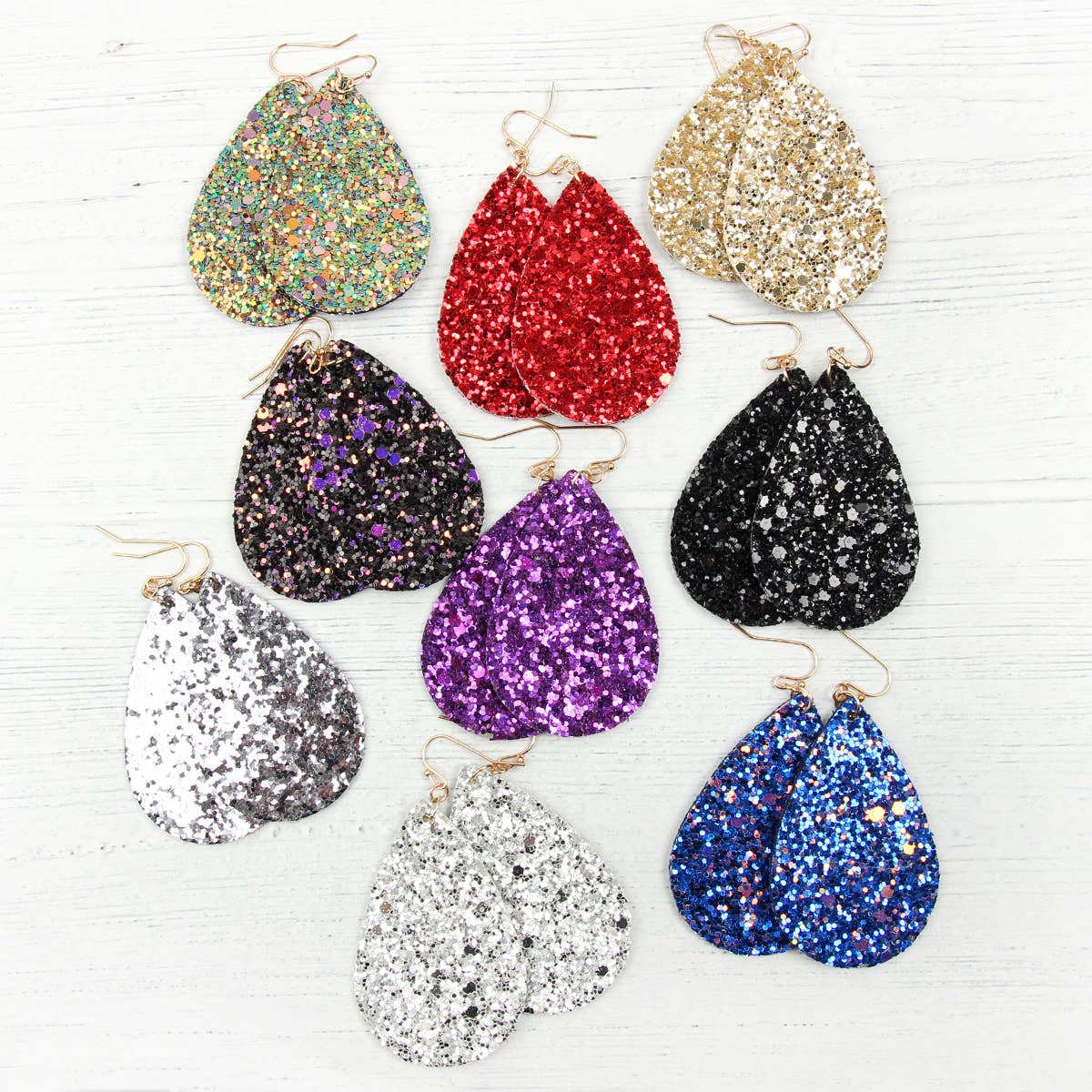 Sequin Teardrop Earrings