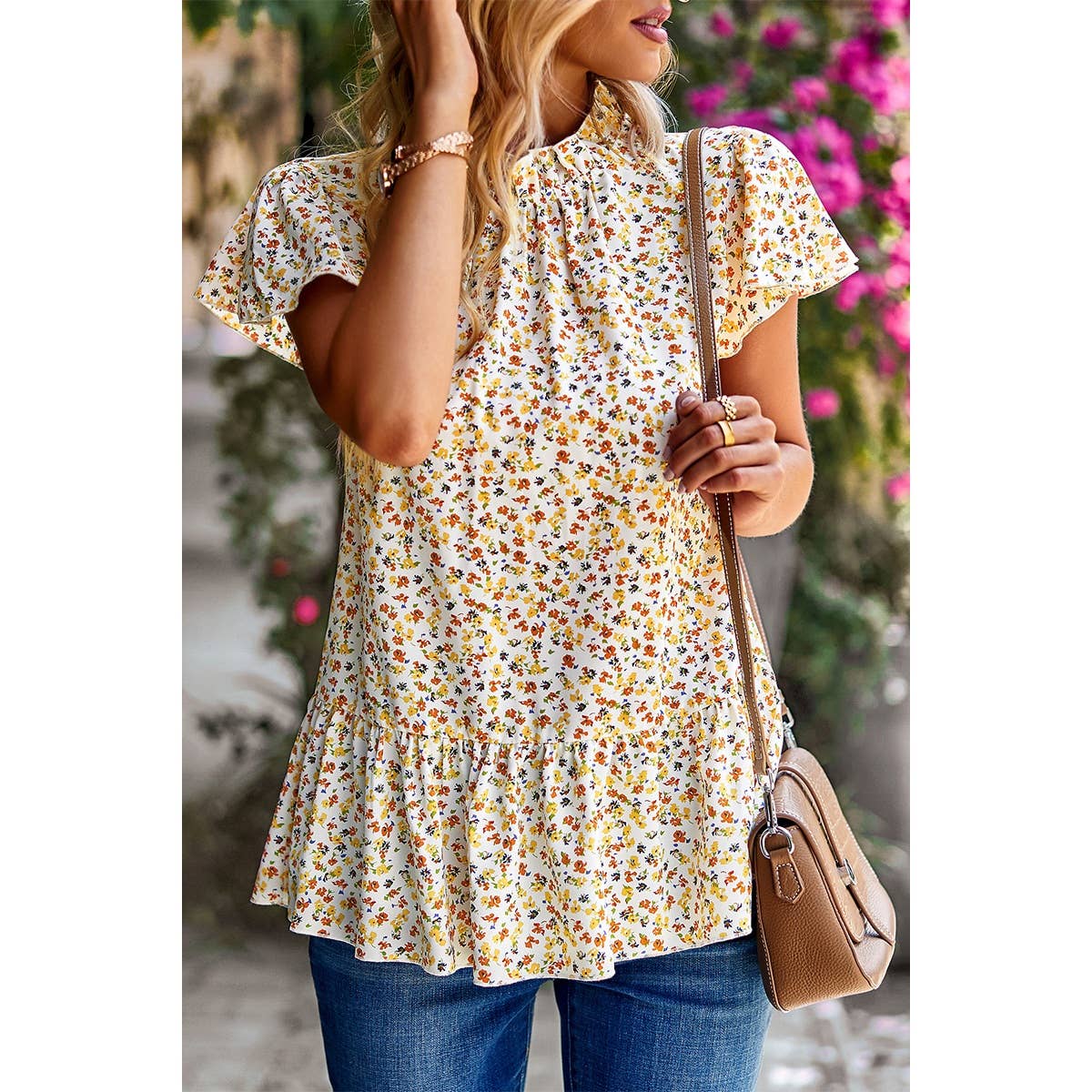 Jean Ruffle Shirt