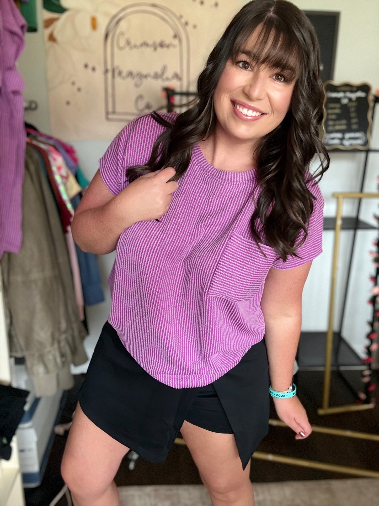 Black Side Slit Skort