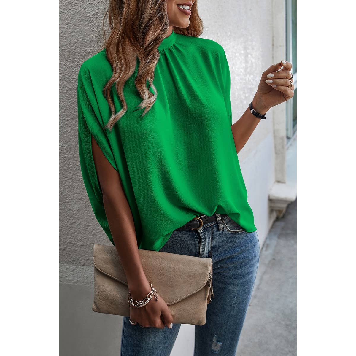 Taylor Cape Short Sleeve Loose Top