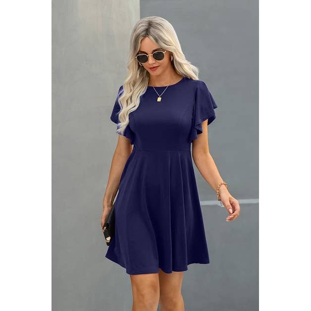Misty Butterfly Sleeve Dress