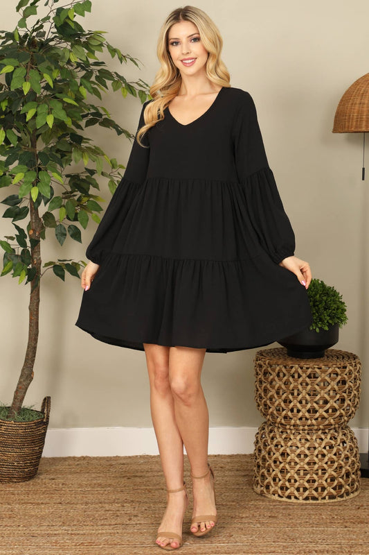 Brandy Babydoll Tiered Dress