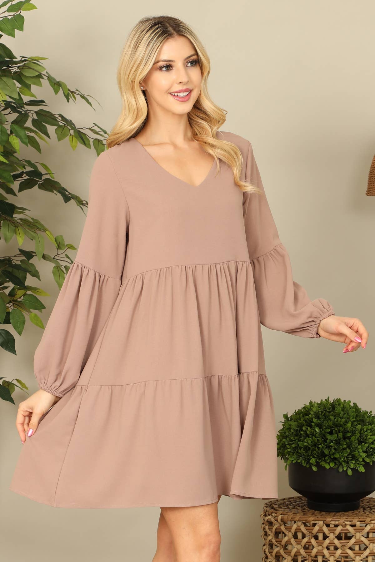 Brandy Babydoll Tiered Dress