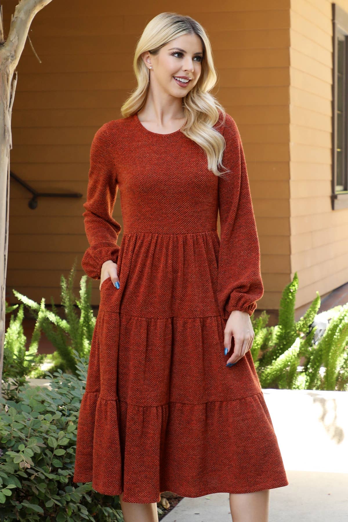 Susan Knit Tiered Dress