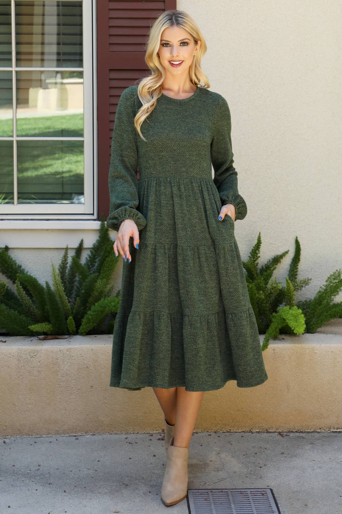 Susan Knit Tiered Dress