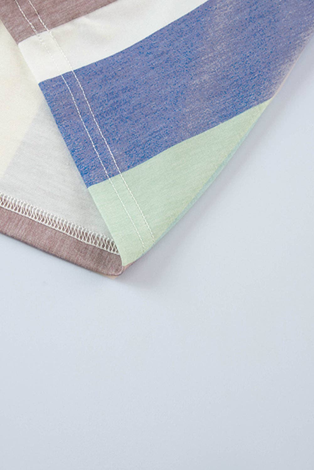 Jean Multicolor Striped Color Block Tiered Mini Dress