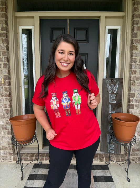 Red Sequin Nutcracker Tee