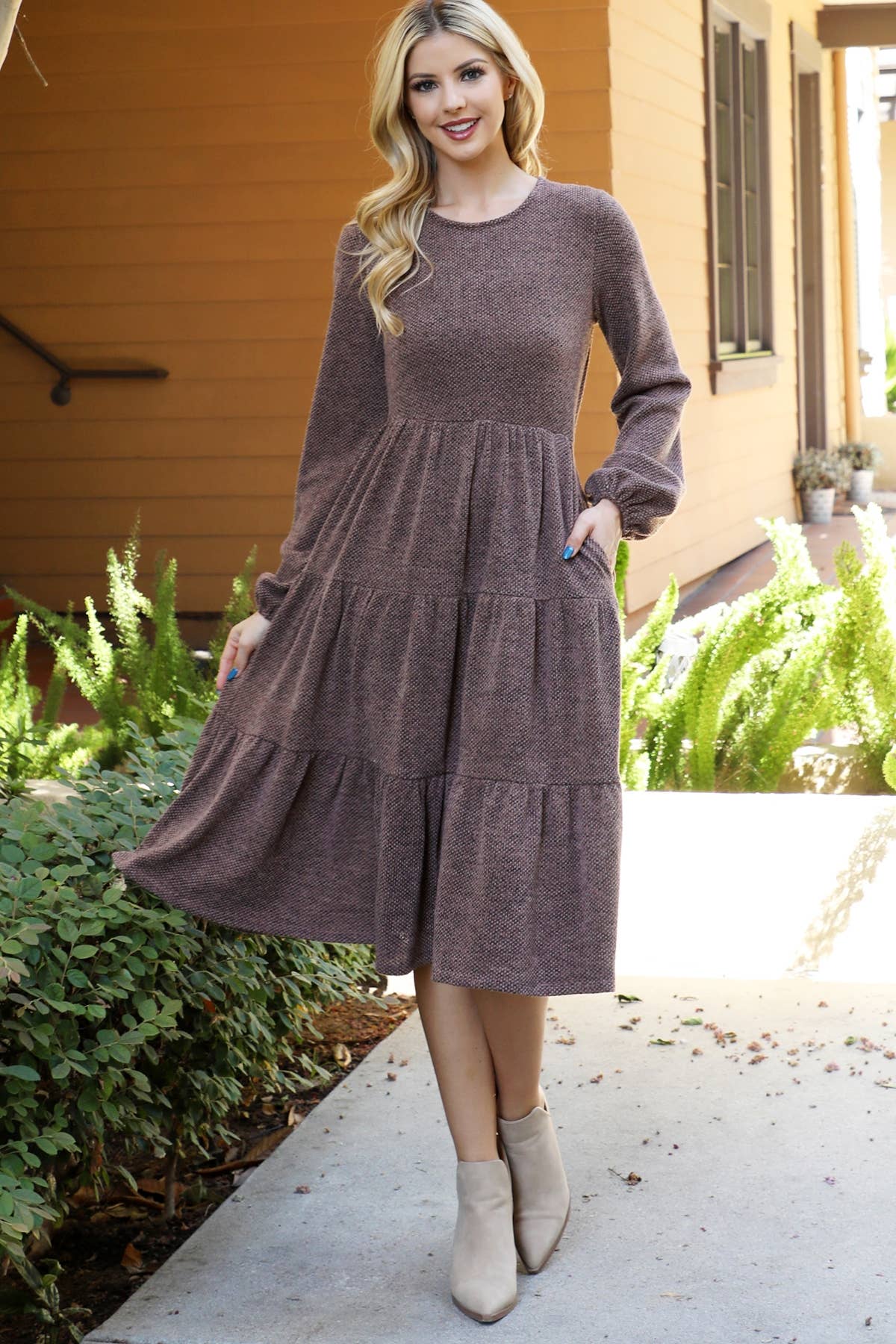Susan Knit Tiered Dress