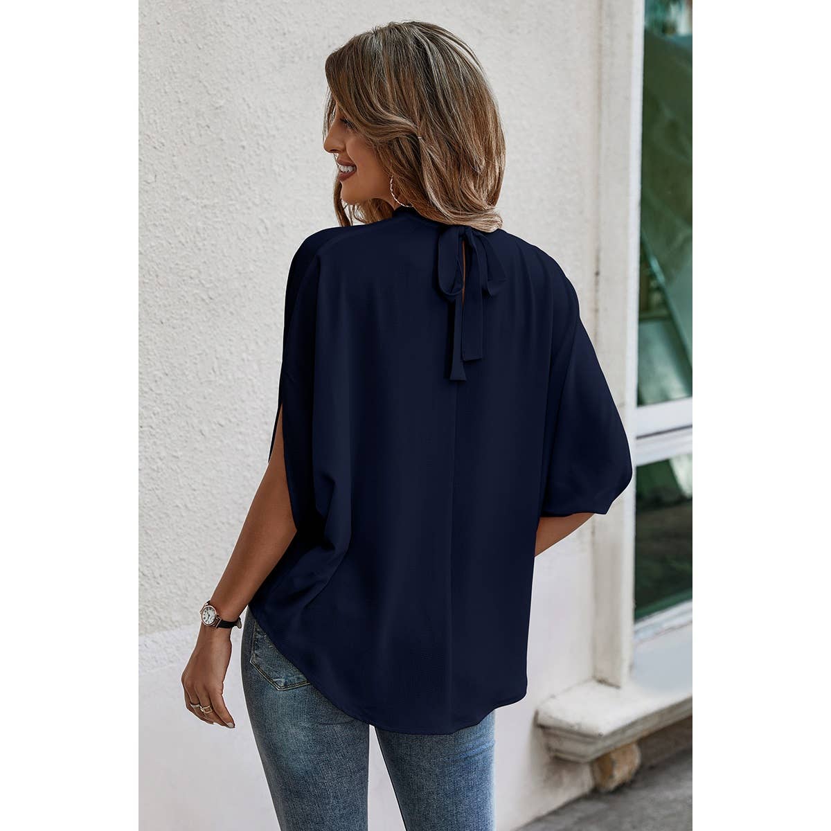 Taylor Cape Short Sleeve Loose Top