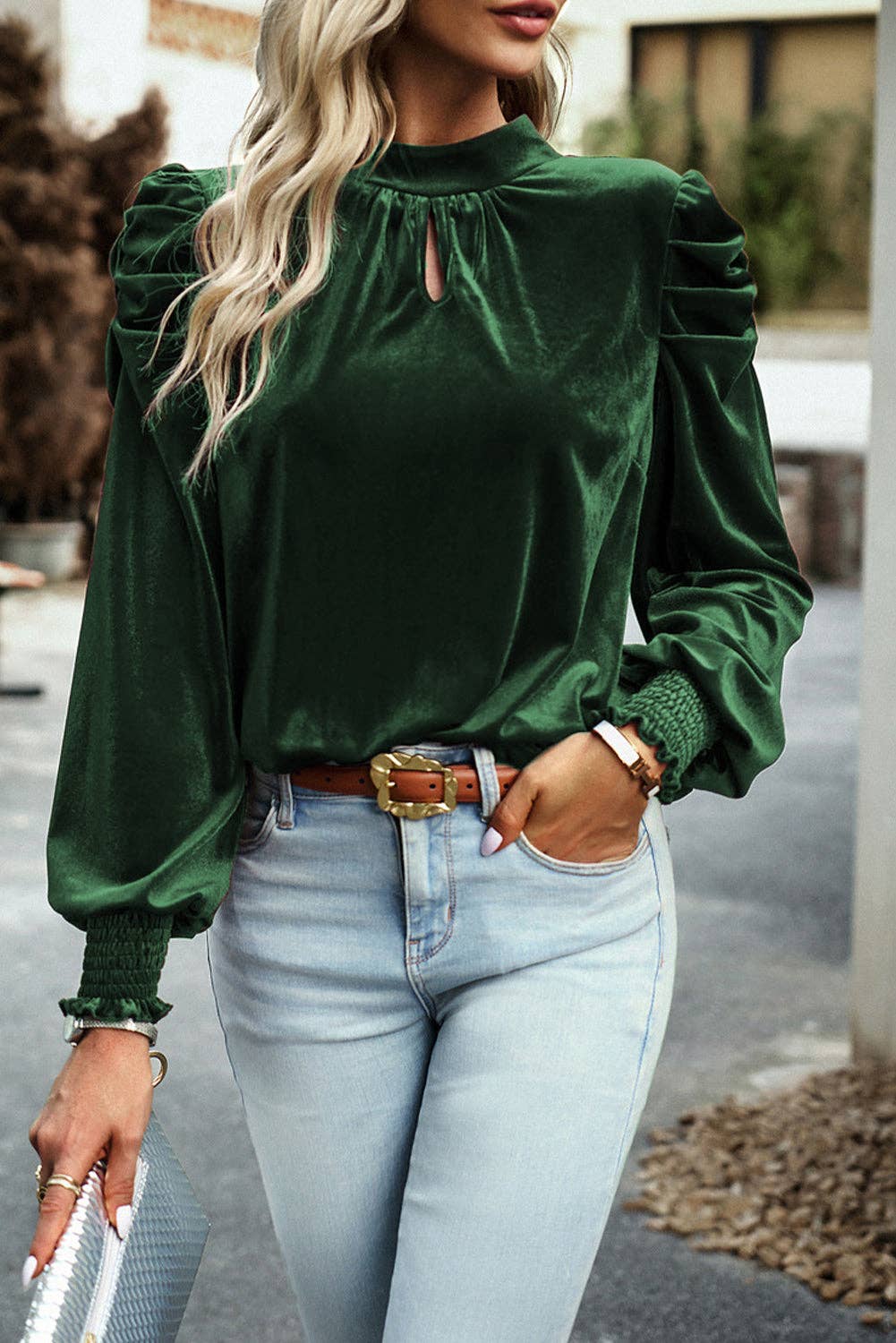 Christi Velvet Blouse