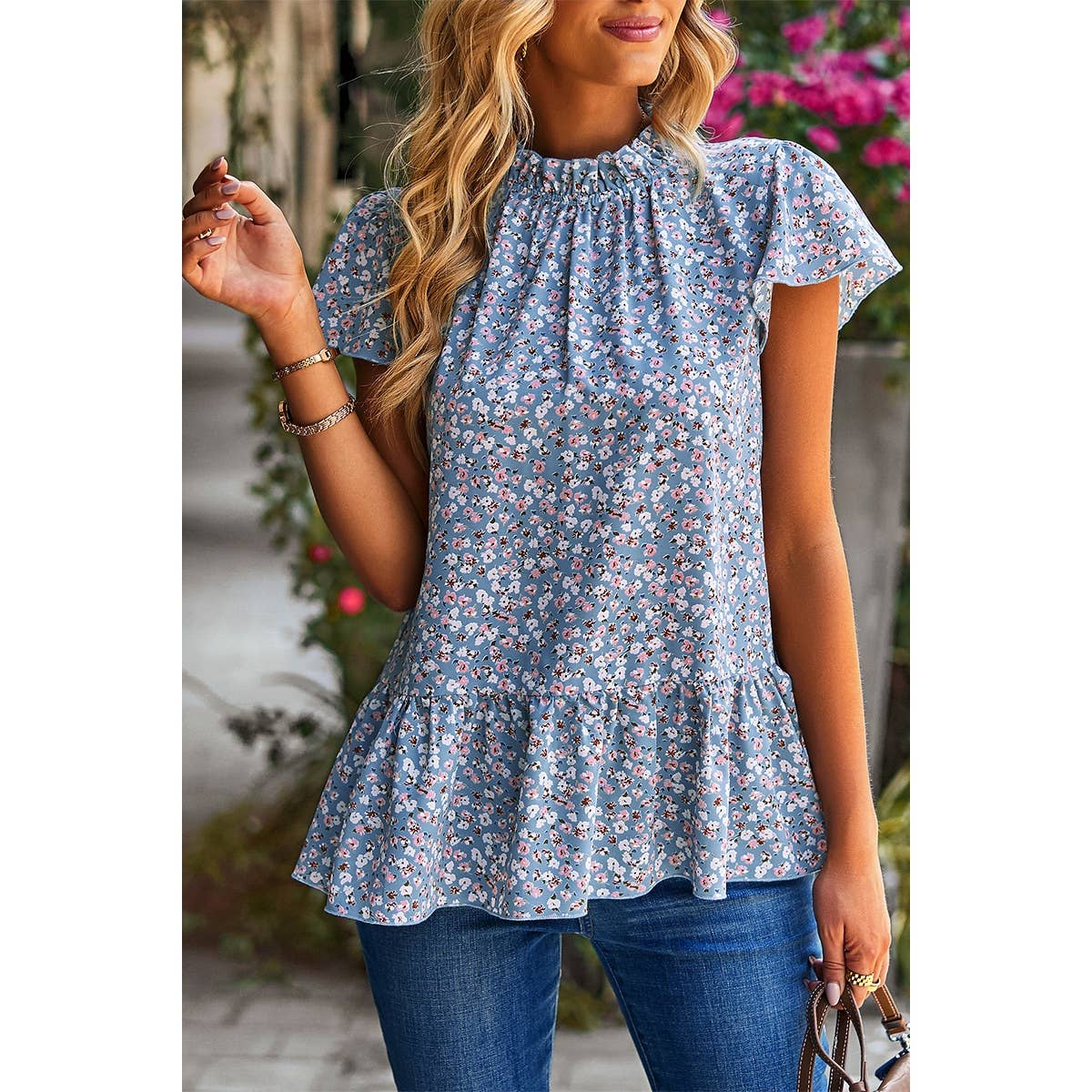 Jean Ruffle Shirt