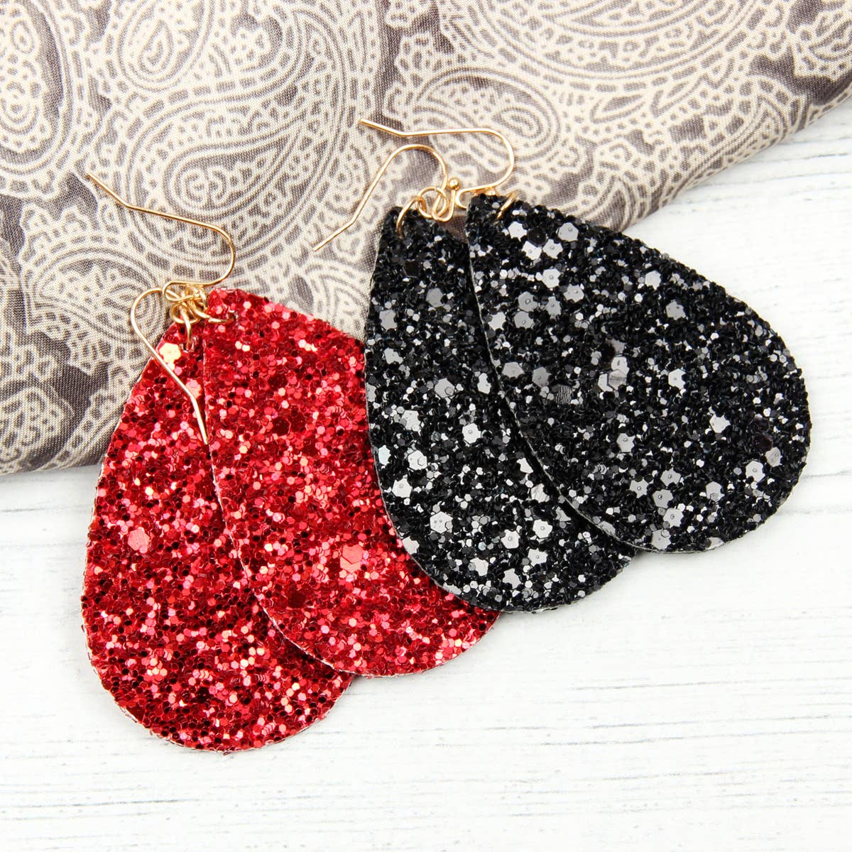 Sequin Teardrop Earrings