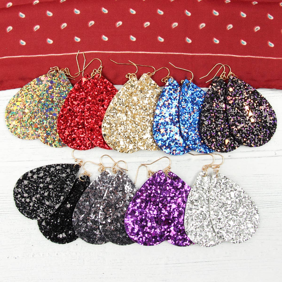 Sequin Teardrop Earrings