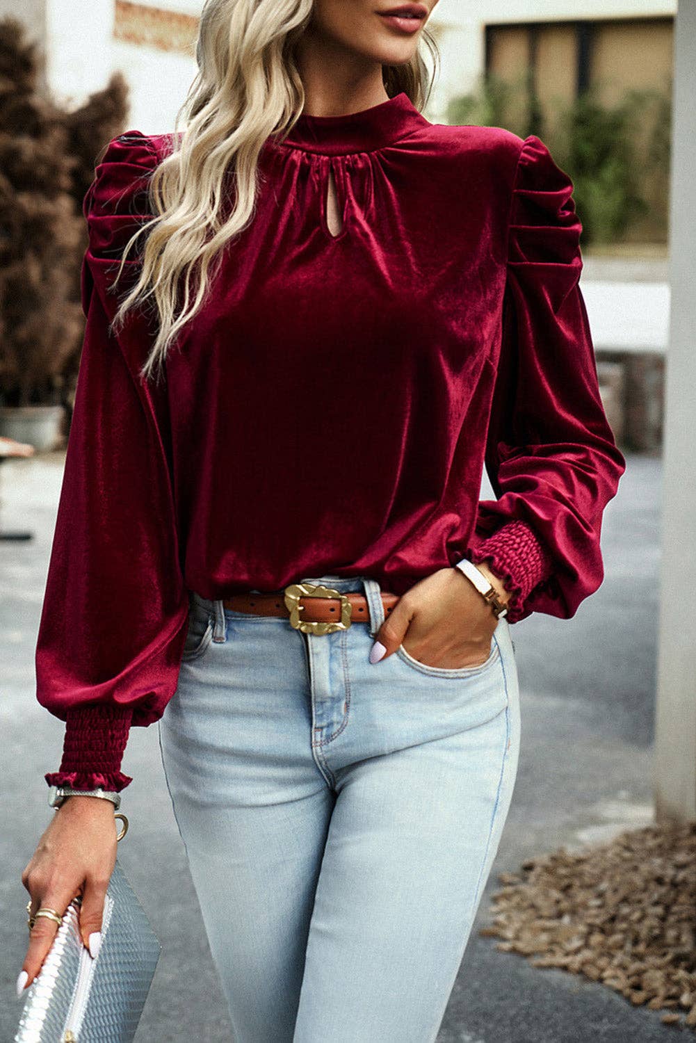 Christi Velvet Blouse