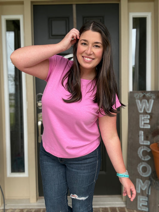 Jessi Zenana Rolled Sleeve Tee