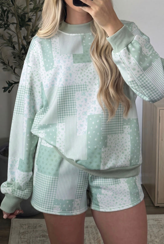 Light Sage Patchwork Set