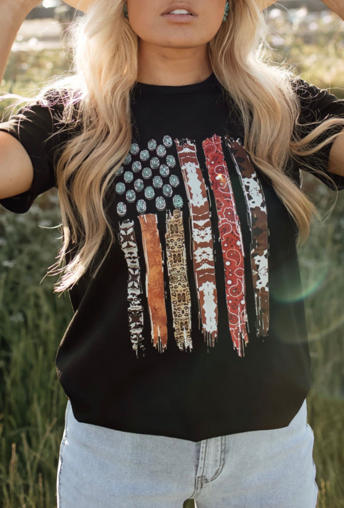 Western Inspired Flag Tee