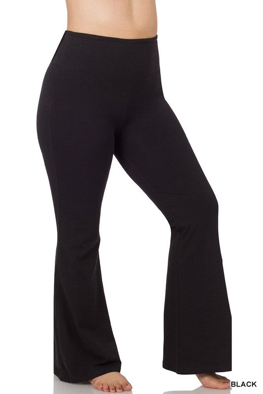 Black High Waist Flare Yoga Pants