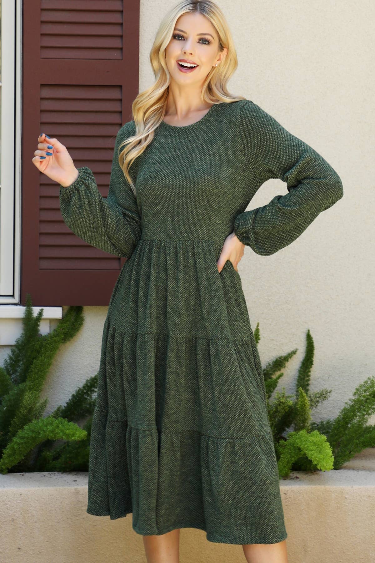 Susan Knit Tiered Dress