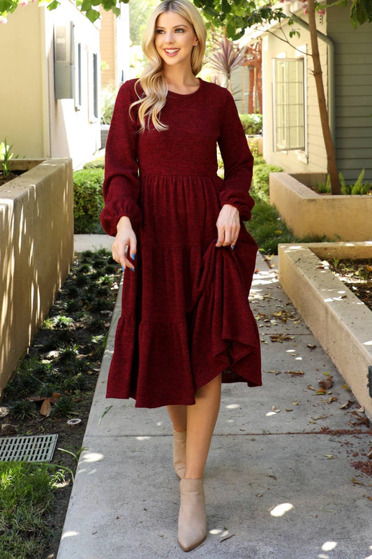 Susan Knit Tiered Dress