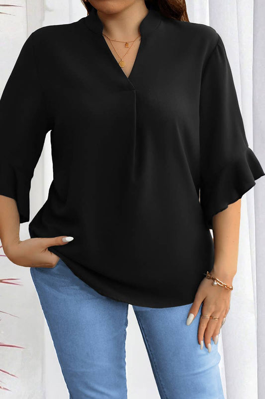 Amanda Ruffle Sleeve Blouse