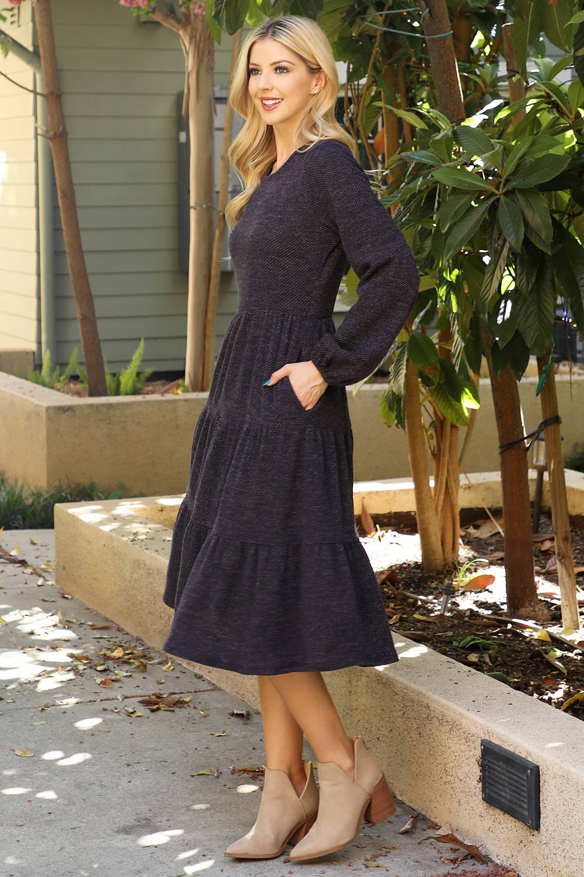 Susan Knit Tiered Dress