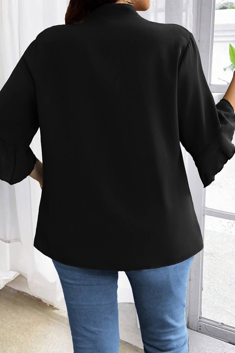 Amanda Ruffle Sleeve Blouse